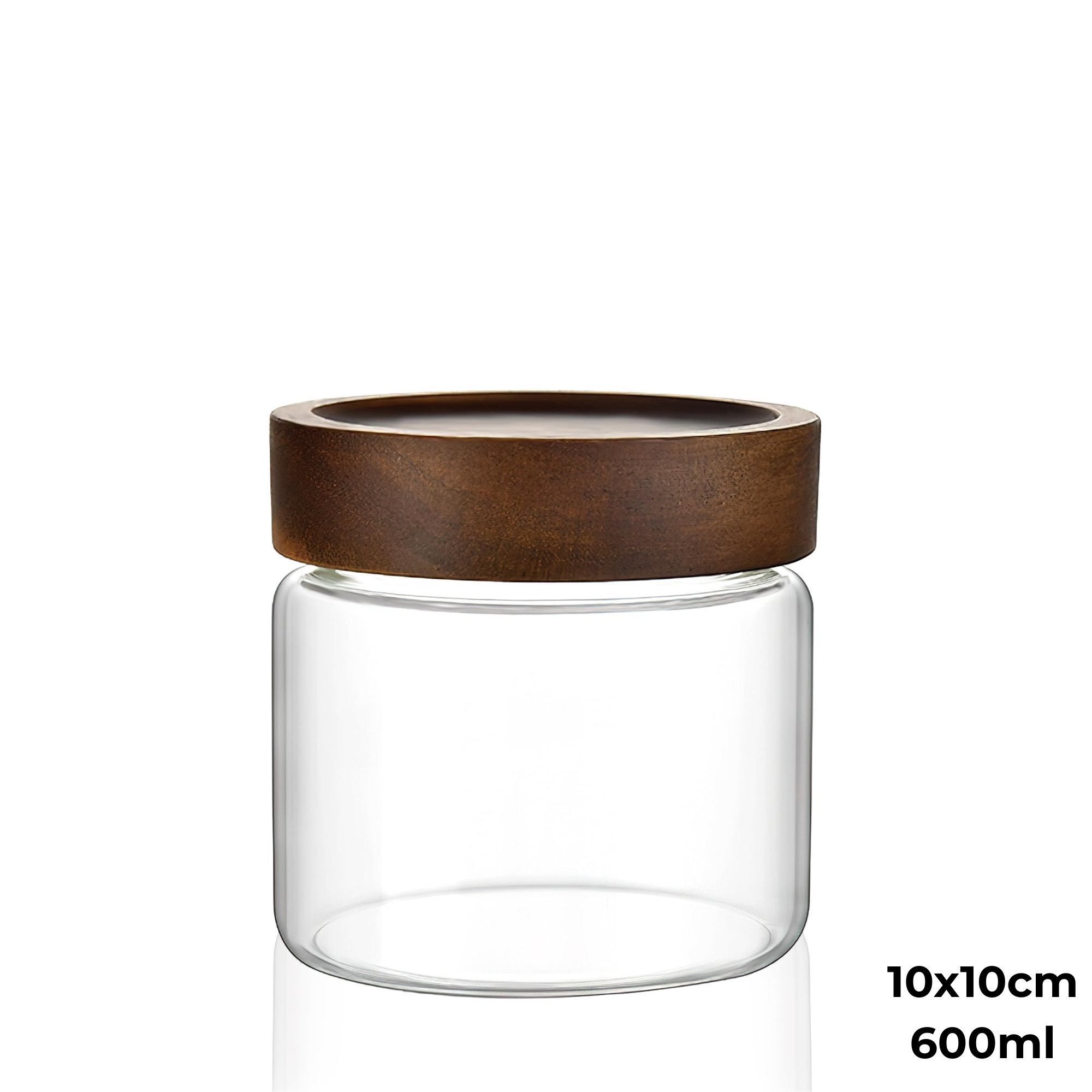 Acacia Screw On Glass Jar – 4 Sizes