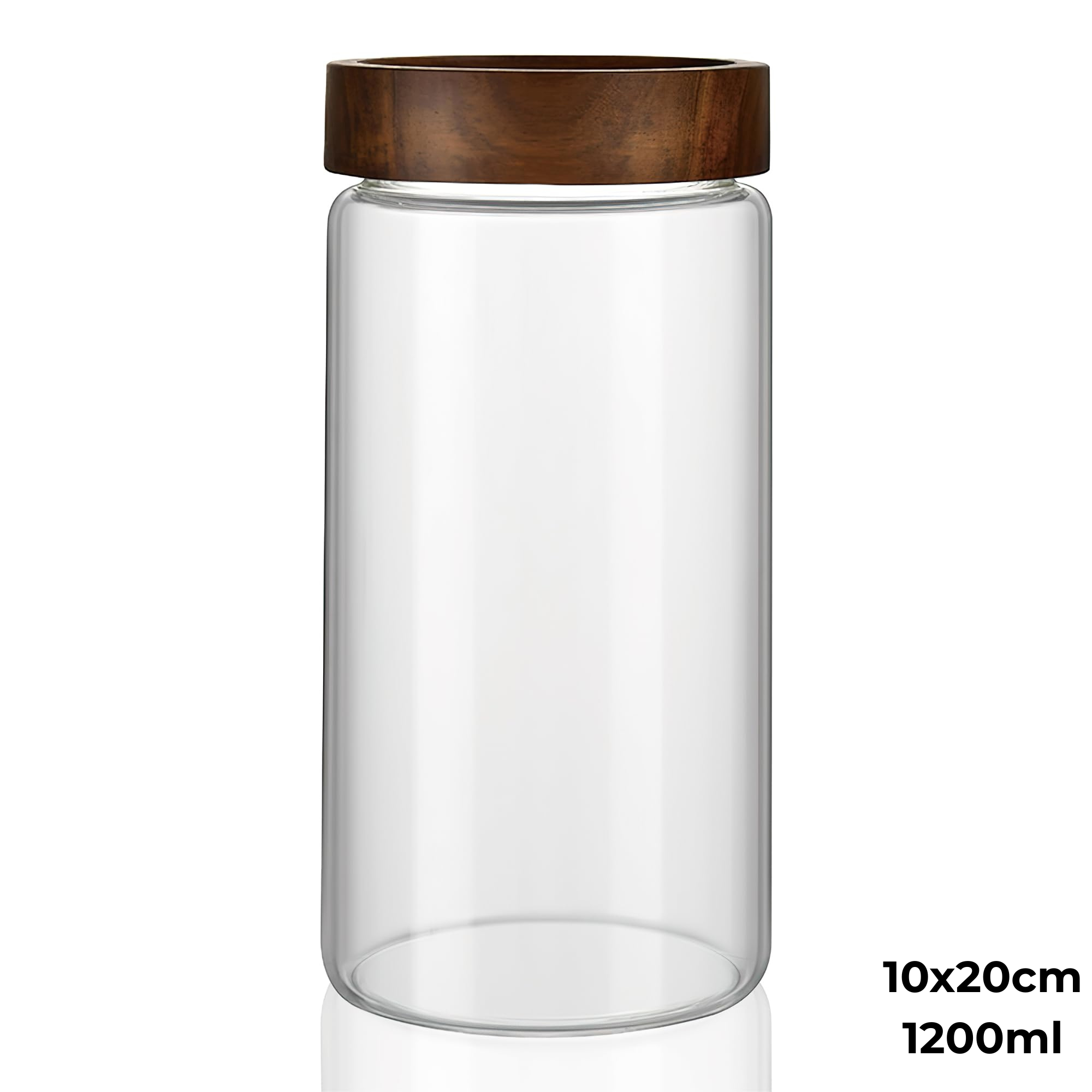 Acacia Screw On Glass Jar – 4 Sizes
