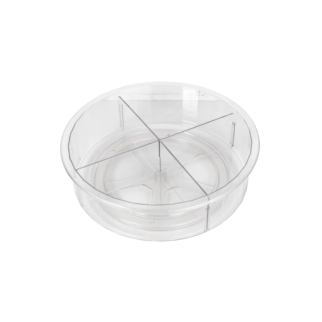Tall Round Clear Rotating Tray - Lazy Susan