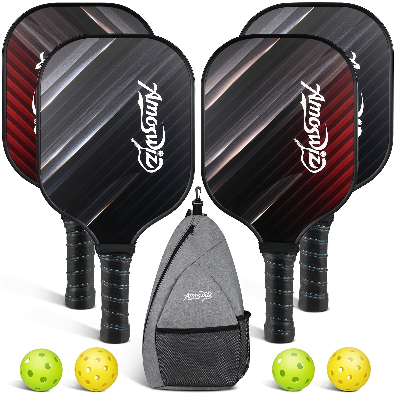 NNETM Pickleball Paddle Set with Balls & Bag (4pcs)