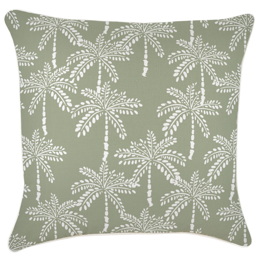 Cushion Cover-With Piping-Cabana Palms Sage-60cm x 60cm