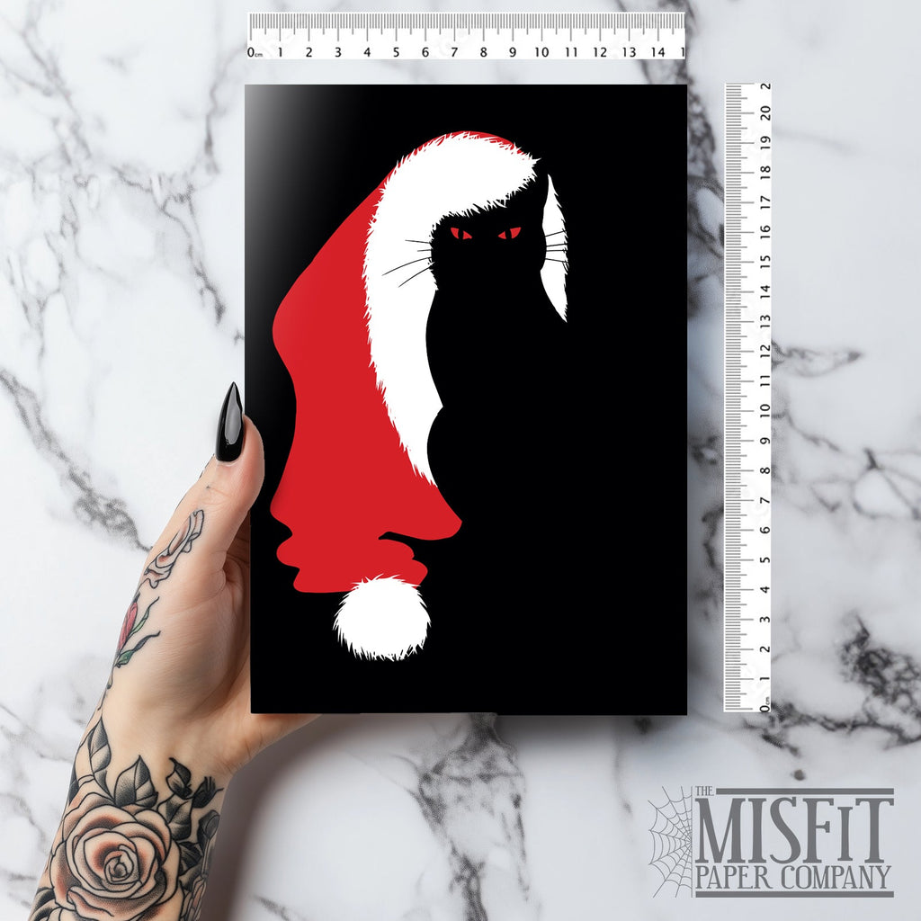 Santa Cat Large Holiday Card