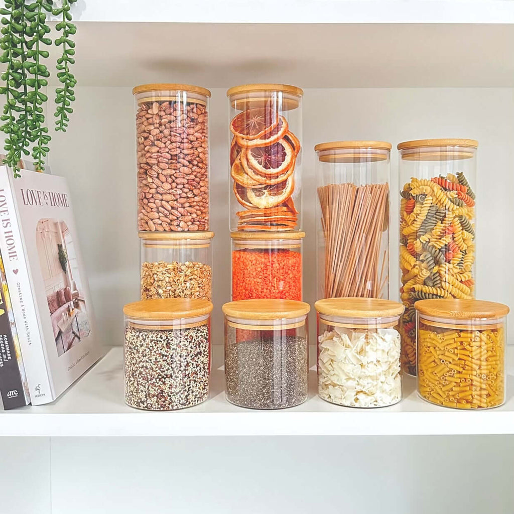 700ml Glass Storage Jar with Bamboo Lid