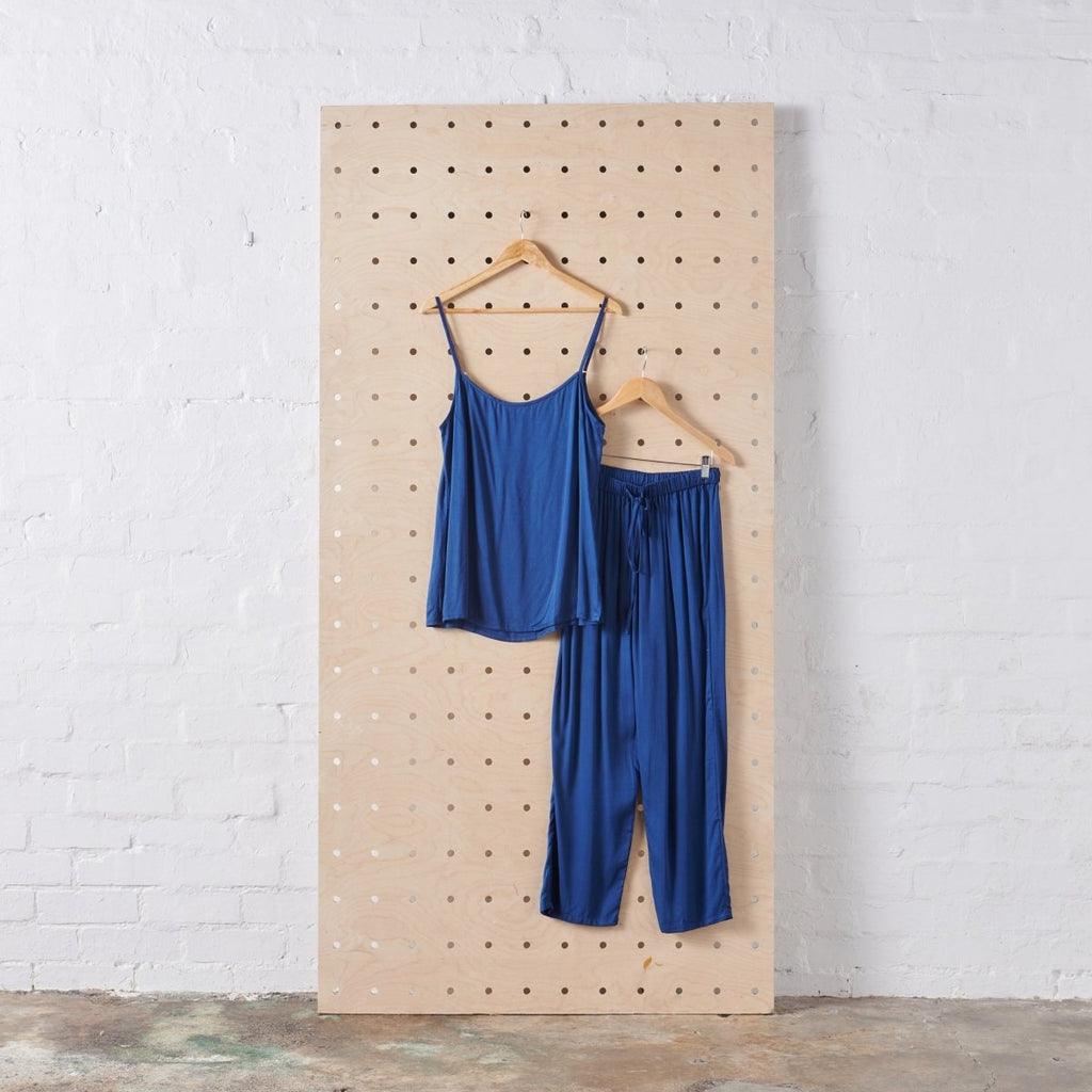 Bamboo Pyjama Set - Cami and Pant in Navy