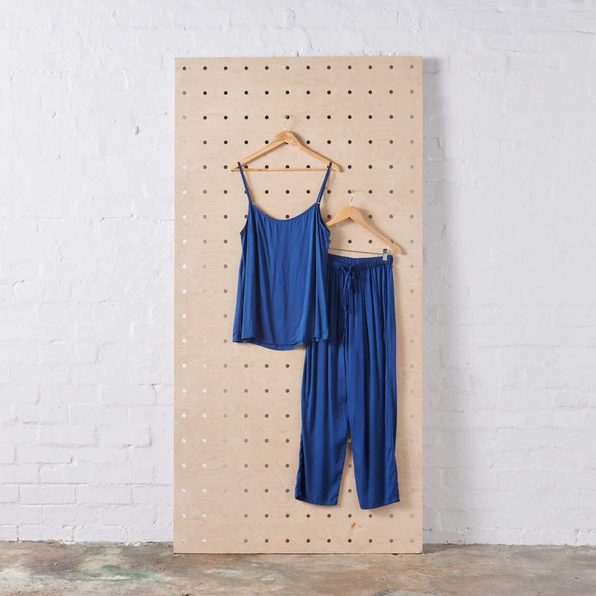 Bamboo Pyjama Set - Cami and Pant in Navy