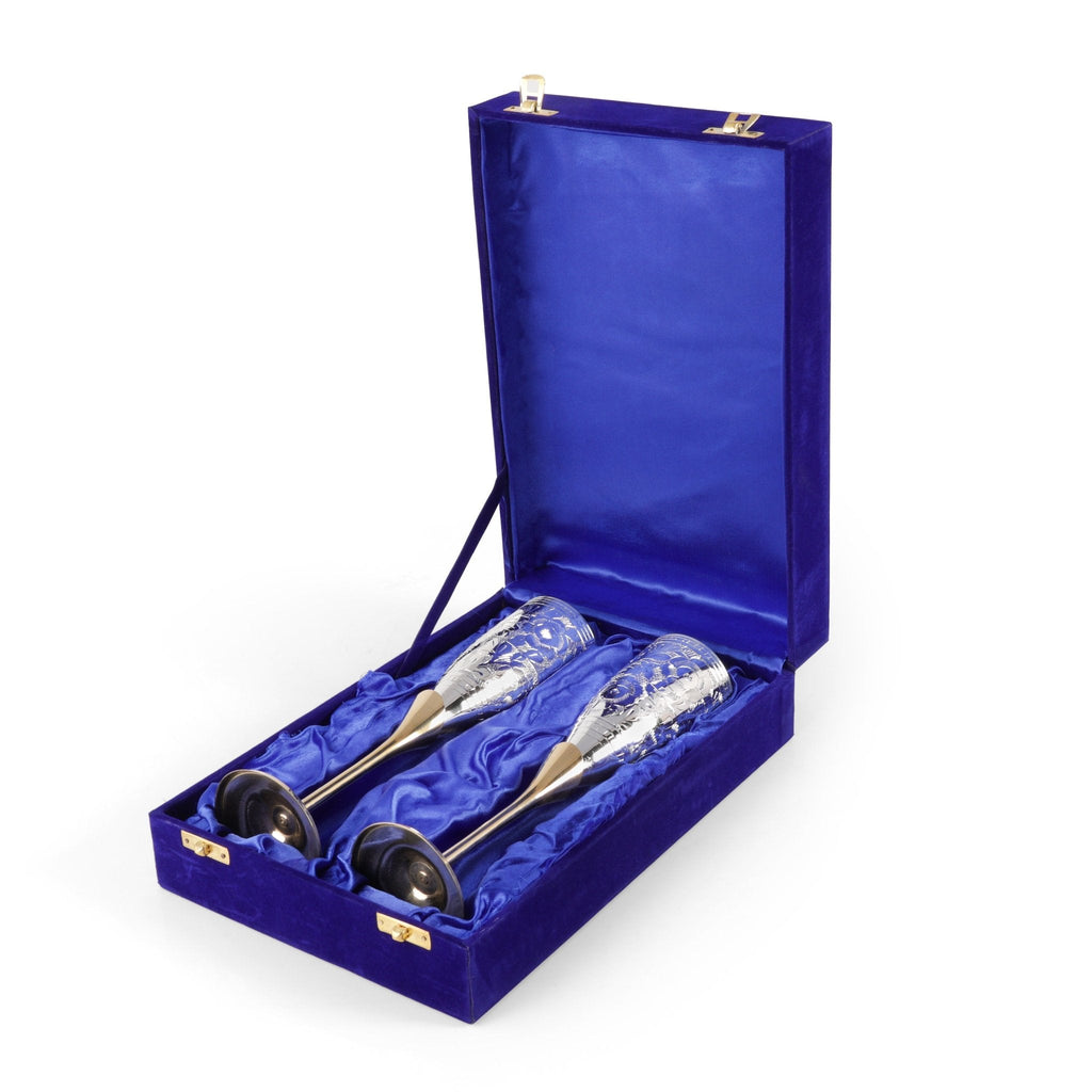 Brass Wine / Champagne Glasses Set of 2