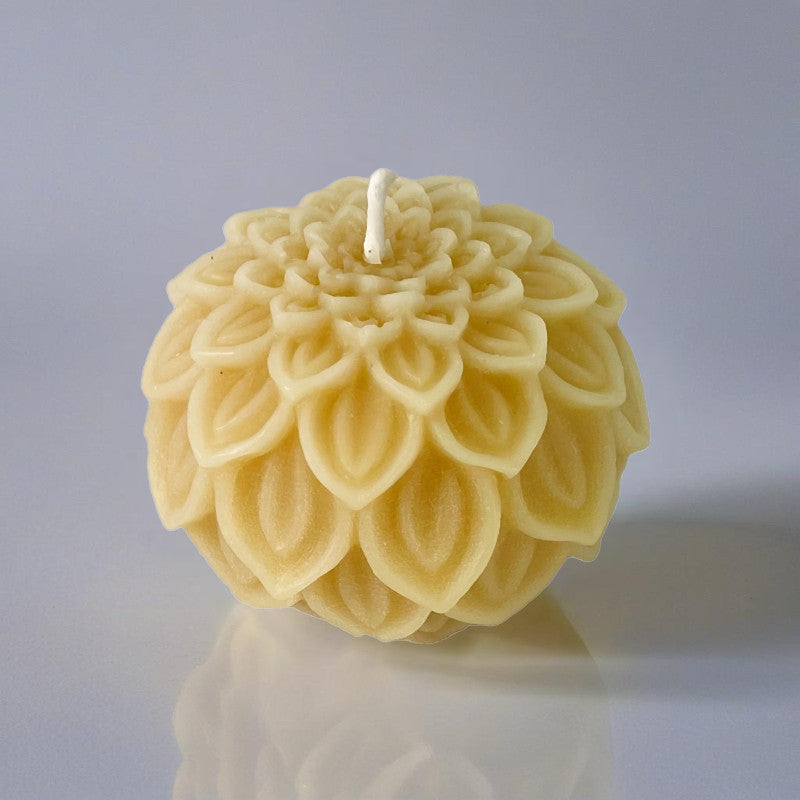 Beeswax Ball Candles | Petal | Dahlia Flower