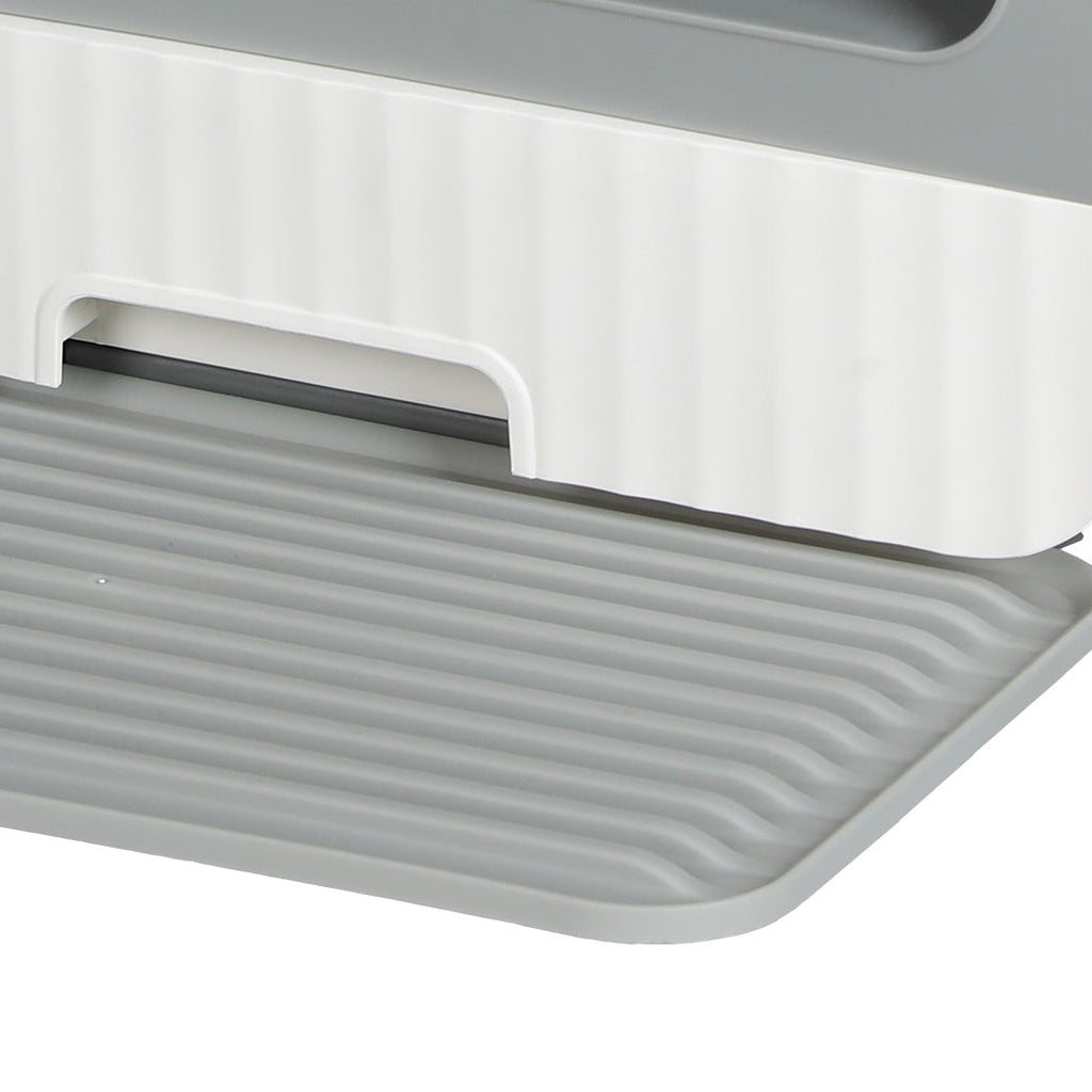 PaWz Fully Enclosed Cat Litter Box Mat Grey