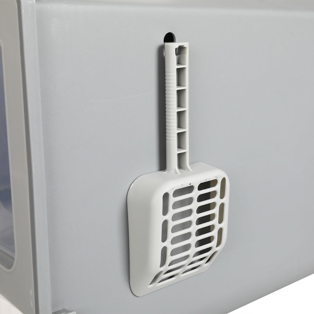 PaWz Fully Enclosed Cat Litter Box Mat Grey