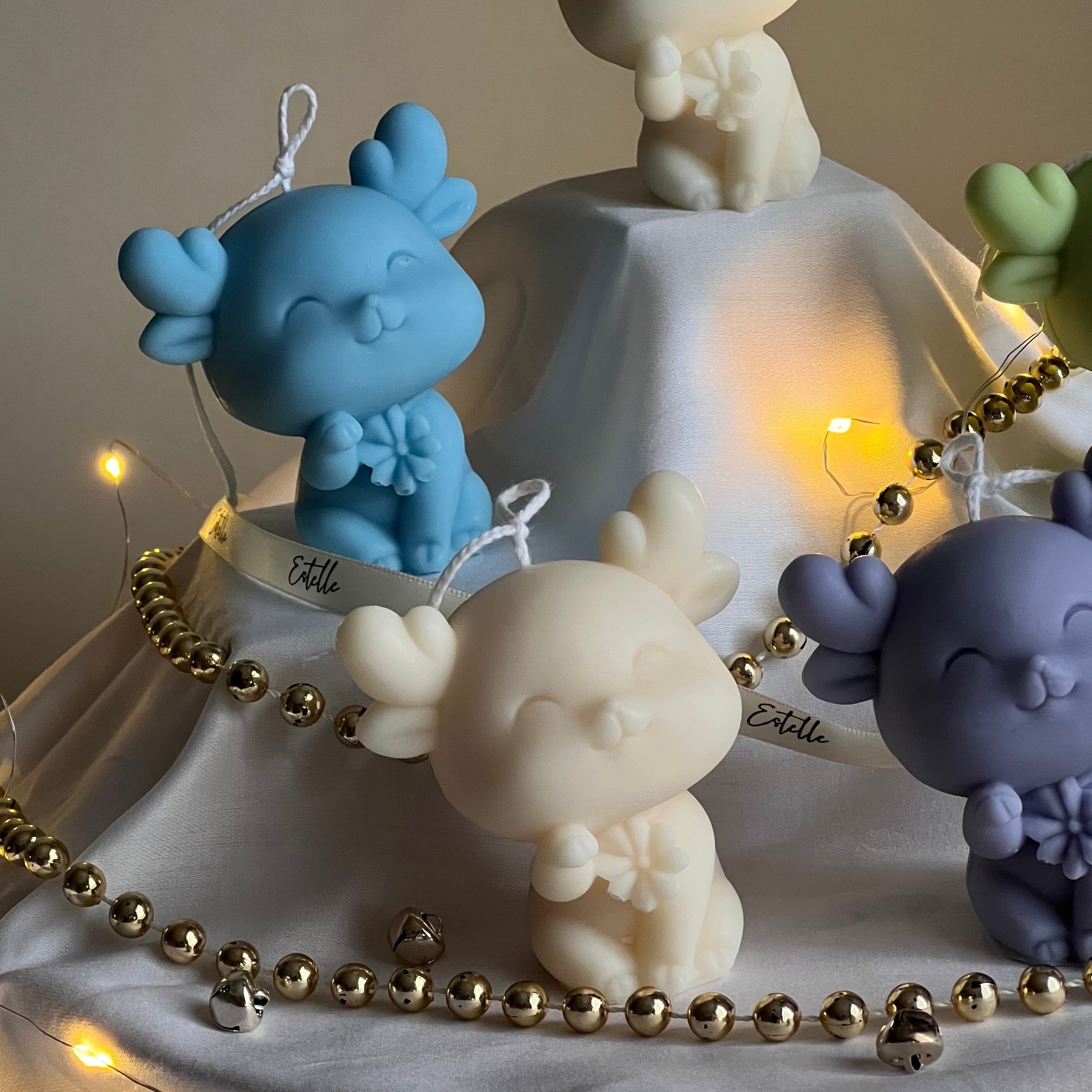 Cute Christmas Reindeer Candle