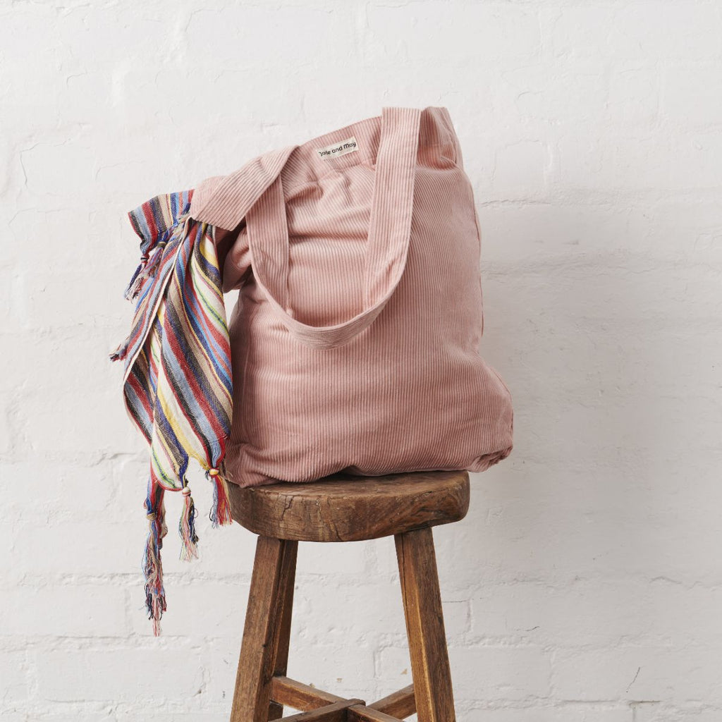 Cord Tote Bag - Pink