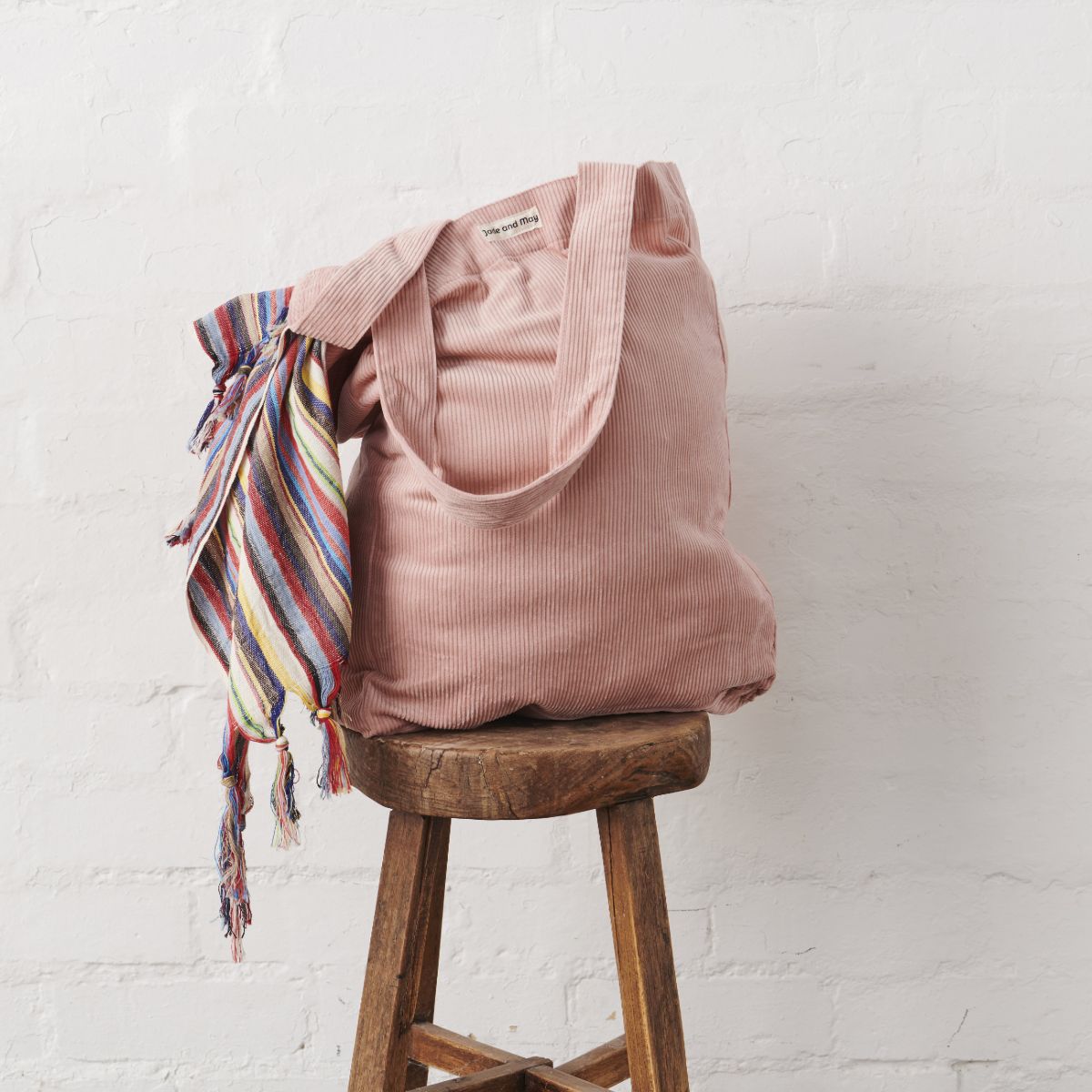 Cord Tote Bag - Pink