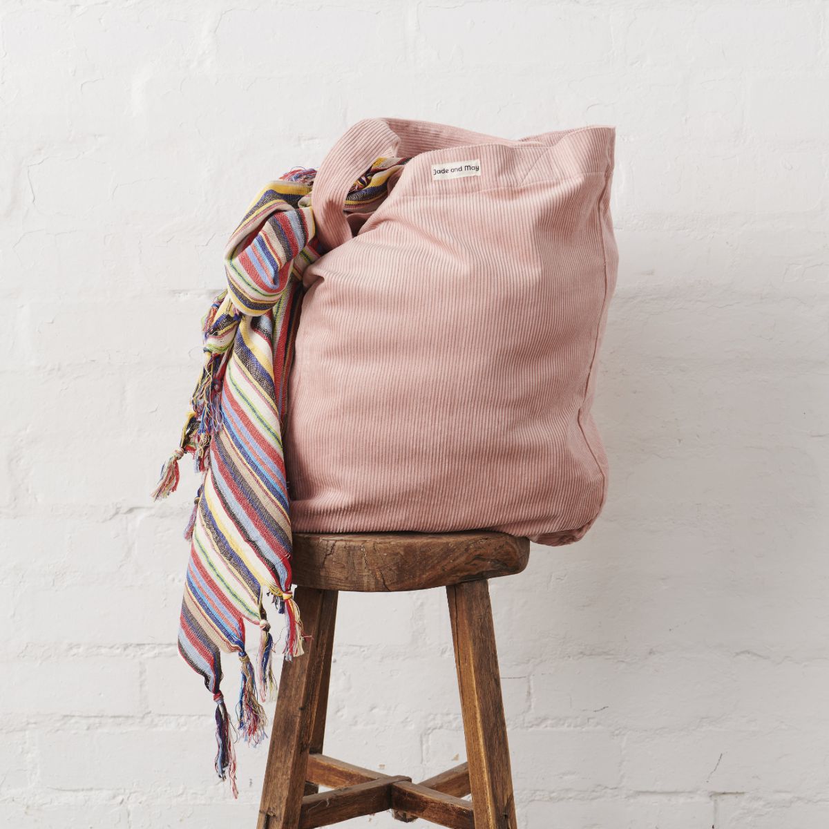 Cord Tote Bag - Pink