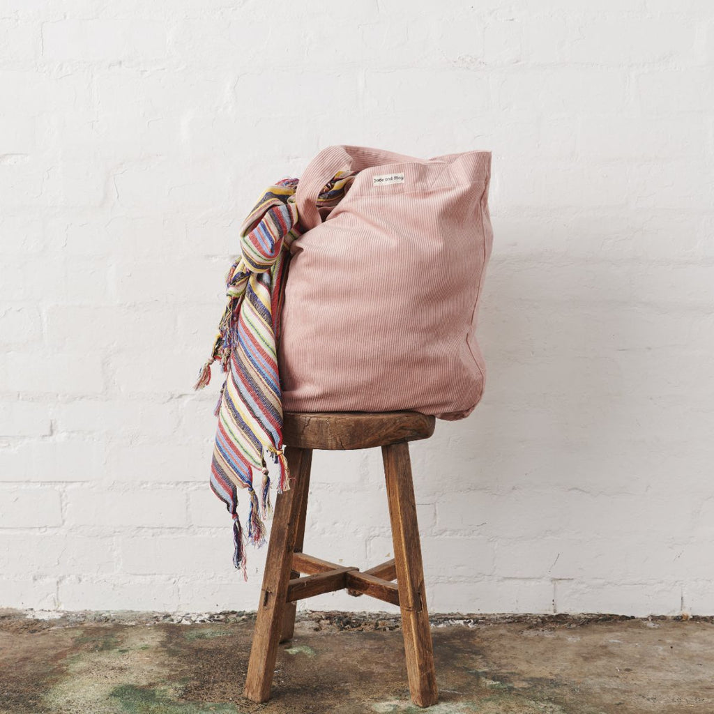 Cord Tote Bag - Pink