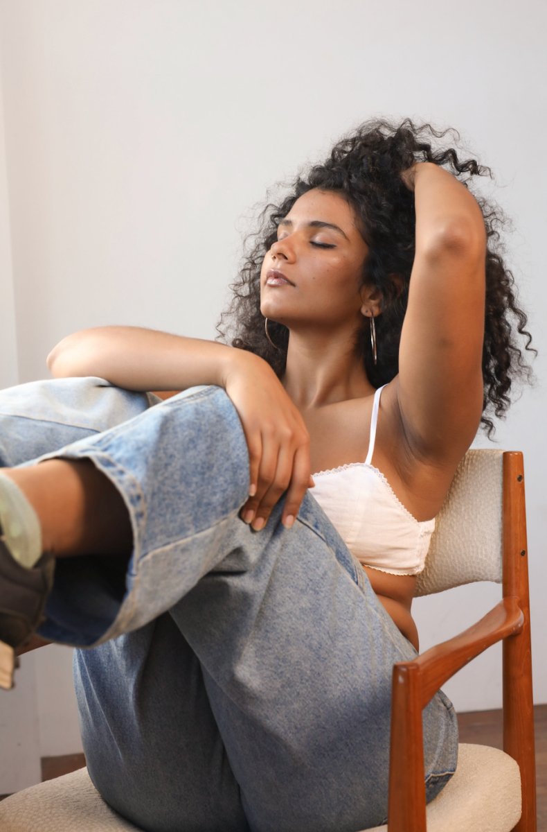 White Bralette in Linen | Soft European Linen