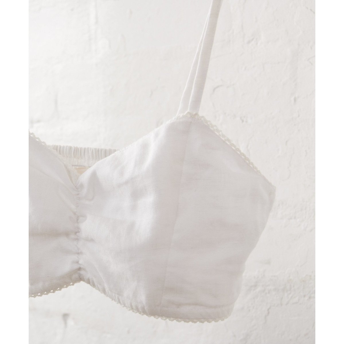 White Bralette in Linen | Soft European Linen