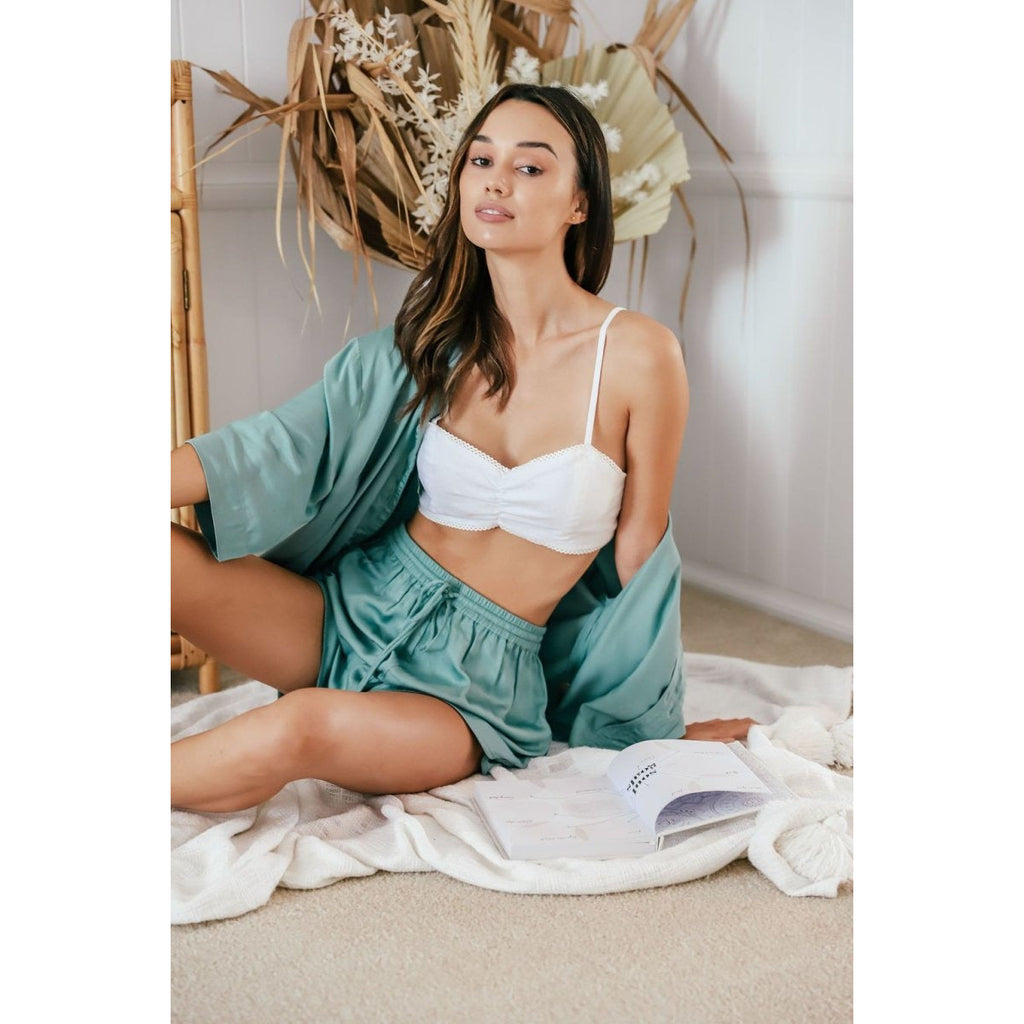 White Bralette in Linen | Soft European Linen